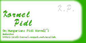 kornel pidl business card